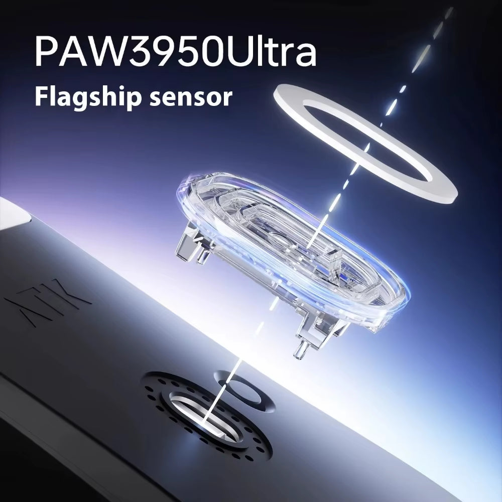 Atk F1 V2 Ultimate Mouse 38G Lightweight Dual-Mode Wireless 8K Gamer Mouse Low Latency Paw3950Utrla Ergonomics Gaming Accessorie