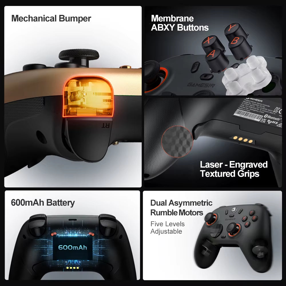 Gamesir Nova 2 Lite Wireless Controller Bluetooth Gamepad with Ultra Low Button and Stick Latency for Nintendo Switch 2 PC IOS