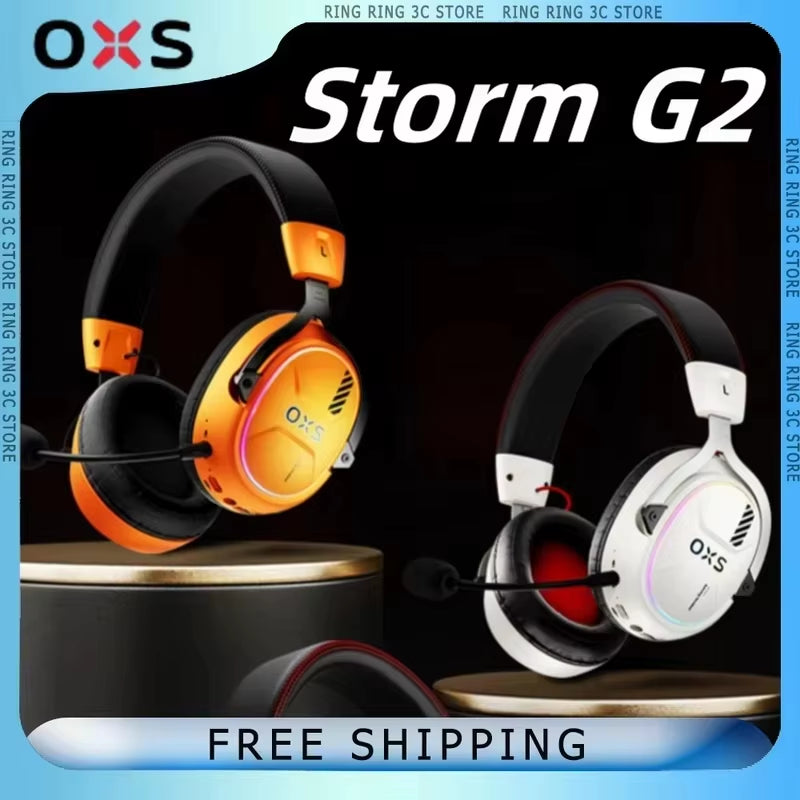 OXS Storm G2 Wireless Gaming Headset 50Mm Full-Frequency Dynamic 7.1 Surround Sound Headset 25Ms Ultra-Low Latency Headphones