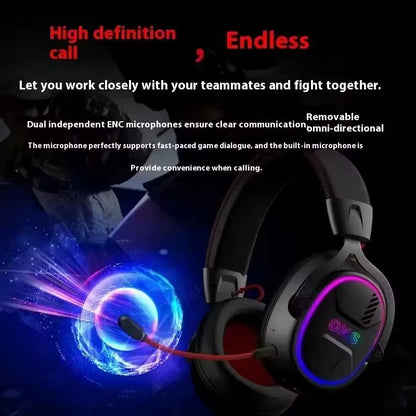 OXS Storm G2 Wireless Gaming Headset 50Mm Full-Frequency Dynamic 7.1 Surround Sound Headset 25Ms Ultra-Low Latency Headphones