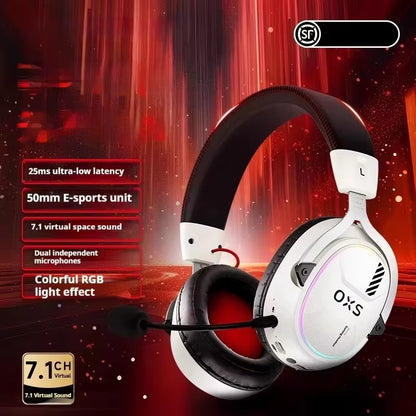 OXS Storm G2 Wireless Gaming Headset 50Mm Full-Frequency Dynamic 7.1 Surround Sound Headset 25Ms Ultra-Low Latency Headphones